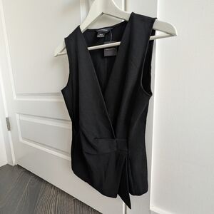 Club Monaco Black Sleeveless Blouse